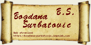 Bogdana Šurbatović vizit kartica